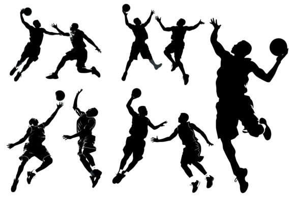 Download Basketball Players Silhouette Bundle - Silhouette bundle Collection