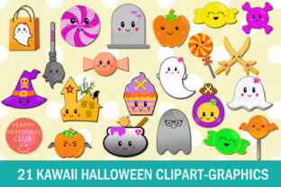 Download 21 Cute Kawaii Halloween Graphics Clipart - Halloween graphics Collection
