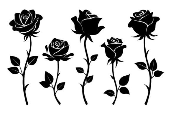 Download Rose Svg,Rose Silhouette Bundle - Silhouette bundle Collection